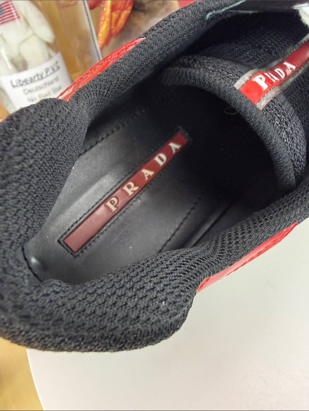 💥PRADA - America's Cup Sneakers Patent leather and Technical Fabric - Size 8 UK - Picture 14 of 14
